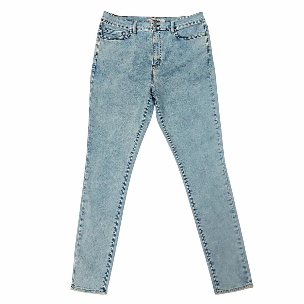 Levi's Jeans Womens 33 Blue High Rise Supper Skinny 720 Acid Wash Denim Stretch